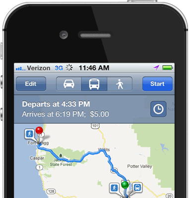 Maps on iOS